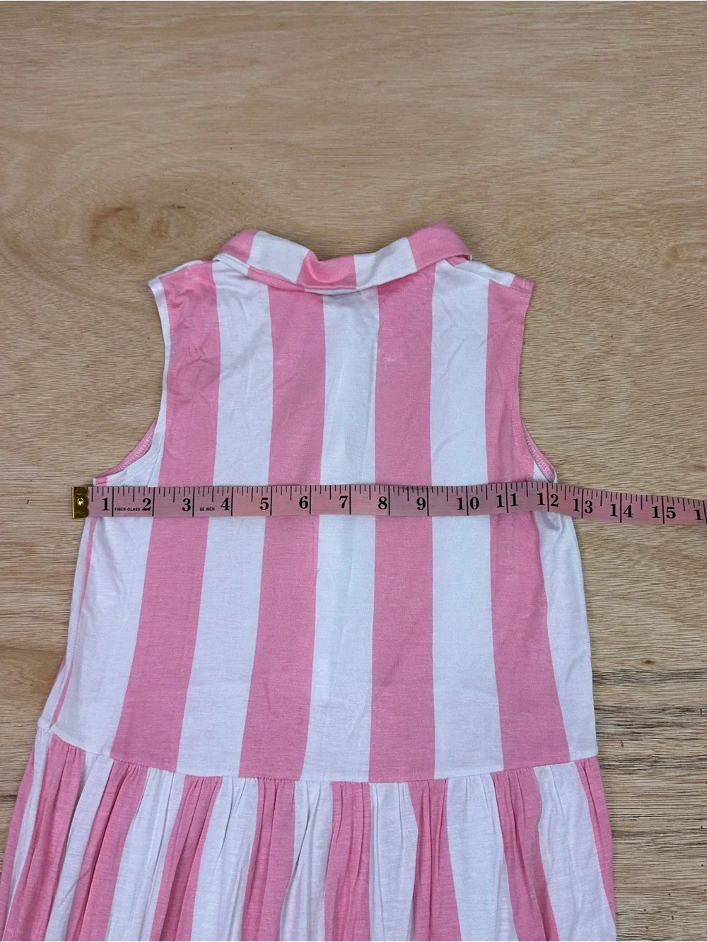 H&M Kids Pink and White Striped Collared Dress